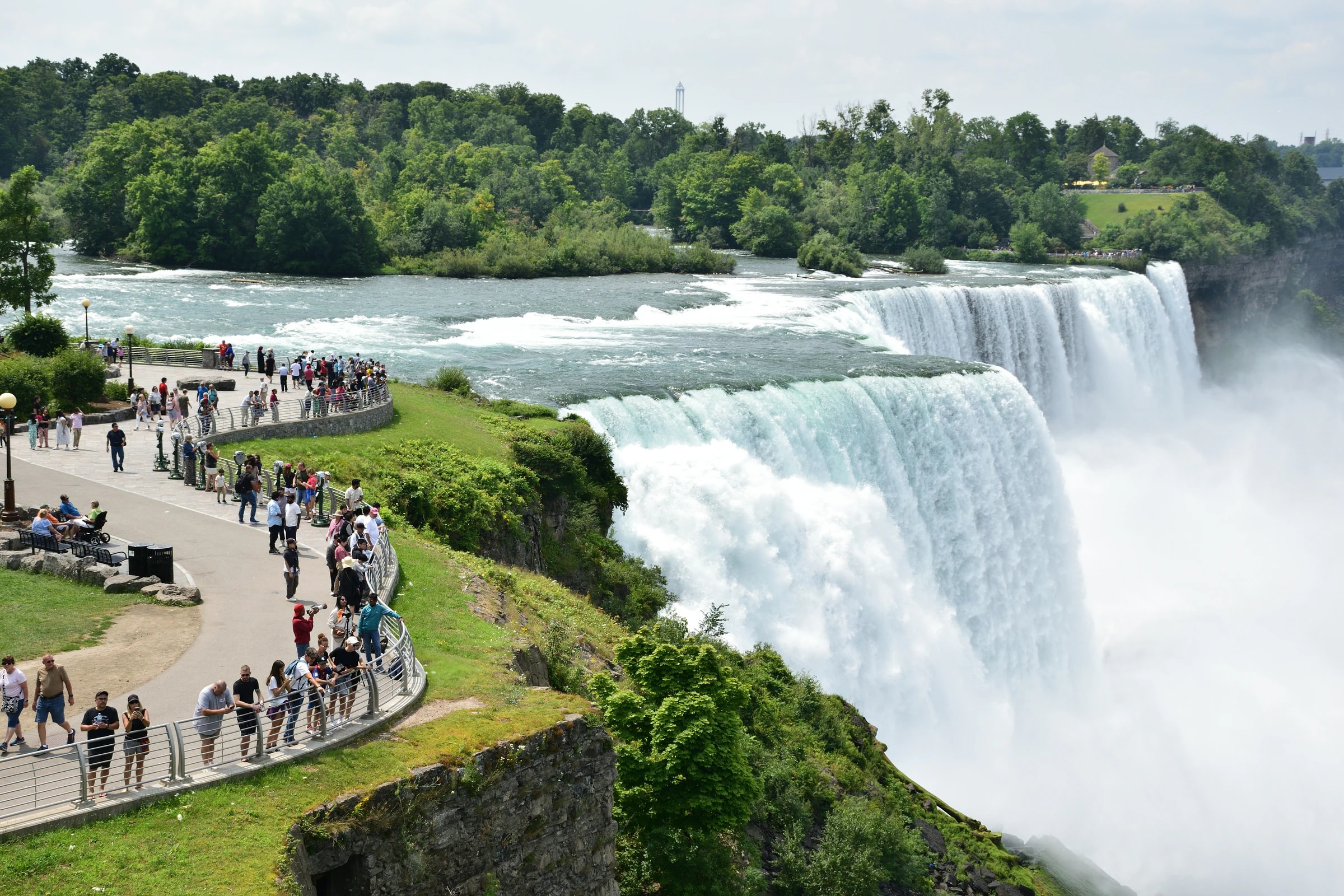 Visitors at Niagara Falls